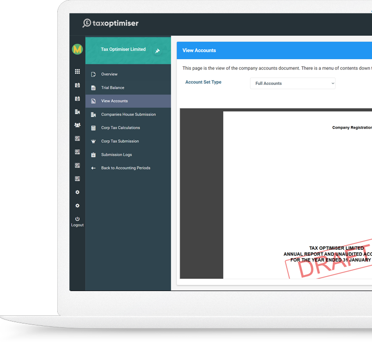 Accounts Production Screen